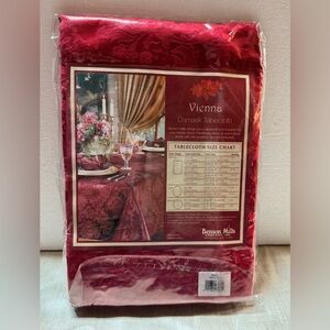 Vienna Red Damask Tablecloth